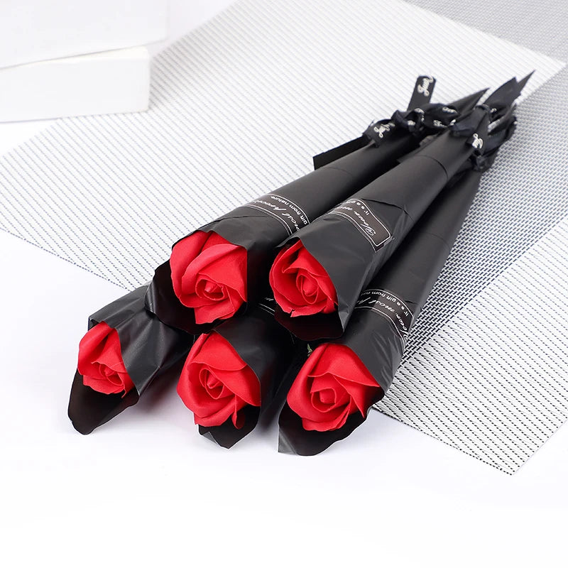 5-20pcs Soap Rose Artificial Flower Valentines Day Gift Wedding DIY Flower Bouquet Birthday Party Gift for guests Eternal Rose