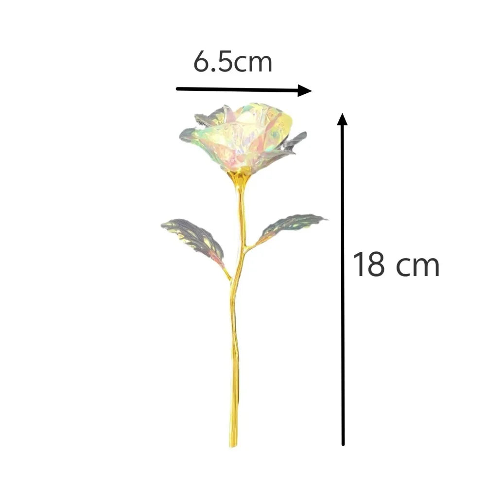 1Pcs Eternal Galaxy Rose Valentine'S Day Flower Foil Plastic Artificial Roses Romantic Mothers Day Gift Wedding Party Home Decor