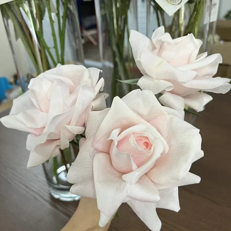 Rosas Real Touch con Humedad — Ramo 10 Tallos Látex, 9 Colores, Novia y Hogar