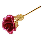 24K Eternal Rose Artificial Flowers Foil Plated Gold Rose Wedding Valentine's Day Decoration Mother's Day Gifts Fake Flower