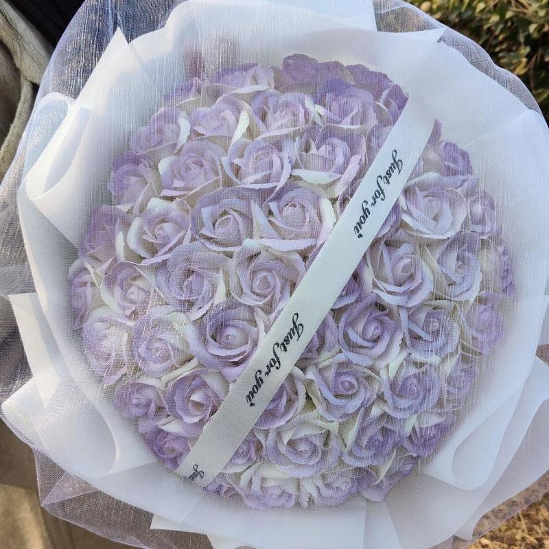 52 Soap Roses “You Are My Half” – Handmade Eternal Bouquet for Girlfriend Boyfriend | Valentine Mother’s Day Gift