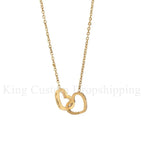 2025 New Eternal Real Rose Rotating box Double Heart Custom Engraved Name Steel Necklace for Valentines Birthday Jewelry Gift