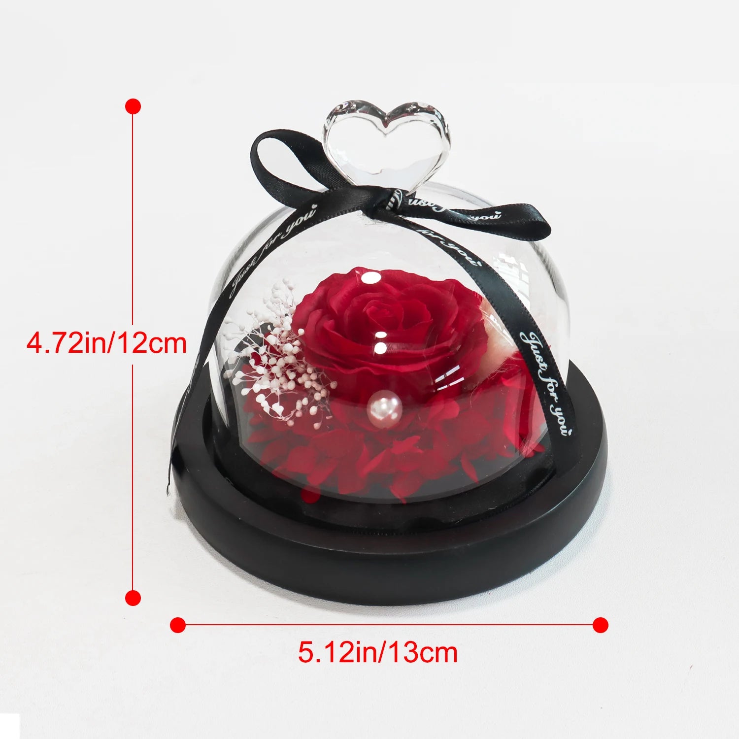 Exclusive Eternal Rose in Glass Dome Artificial Soap Rose Valentine's Day Birthday Christmas Gifts for Women Girlfriends