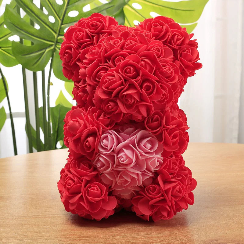2025 New Artificial Flower Eternal Rose Teddy Bear for Mom Mother's Day Birthday Valentine's Day Anniversary Gifts & Decorations