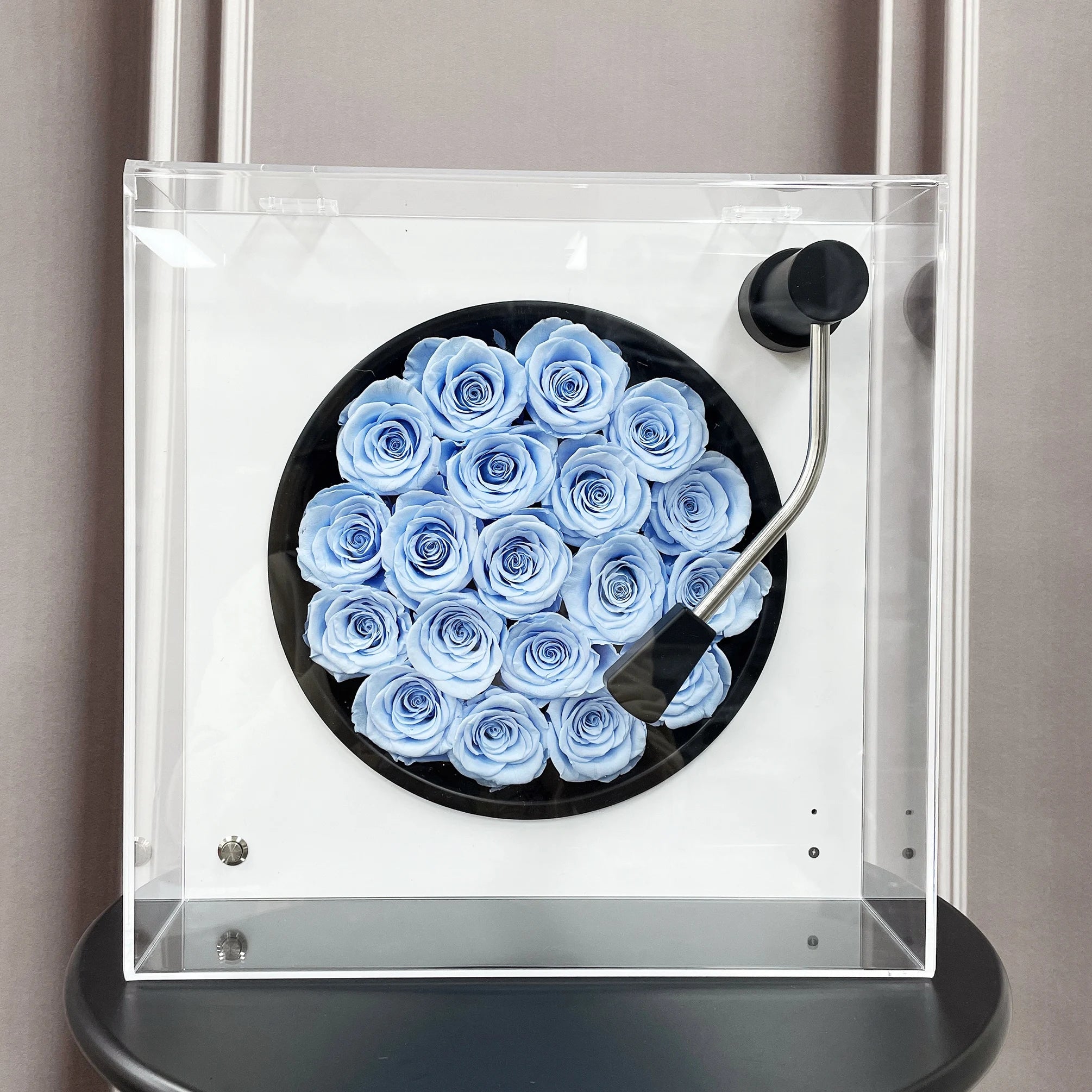 Rosa Eterna con Parlante Bluetooth — Regalo Único Fonógrafo, 4 Colores