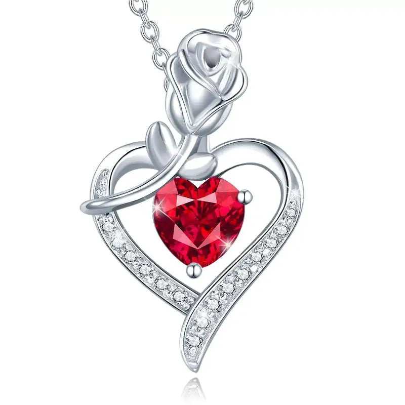 Eternal Rose Gift Box With Heart-Shaped Necklace, Perfect For Women,Mums,Birthdays,Valentine's Day & Christmas, Jewelry Gift Box