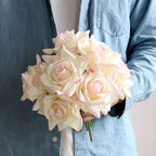 Real Touch Curling Rose Artificial Latex Flowers Moisturizing Wedding Photography Flower Arrangement Home Desktop Decoration