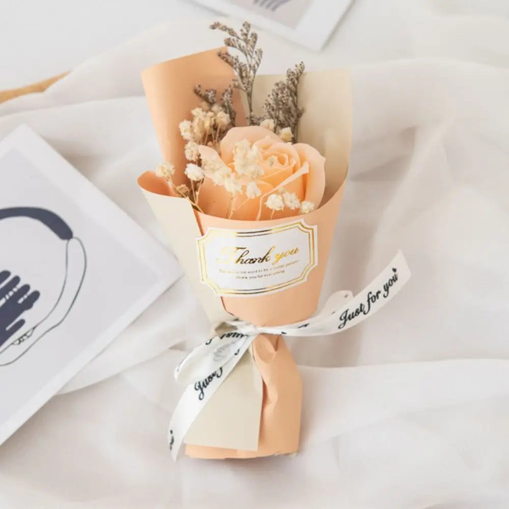 Decorative Soap Rose Flowers Simulation Romantic Artificial Rose Bouquet Lifelike Eternal Rose Mother's Day Gifts