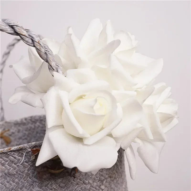 Rosas Real Touch con Humedad — Ramo 10 Tallos Látex, 9 Colores, Novia y Hogar