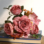 Rosas de Seda Flor Grande — Ramo Lujoso, 34 Colores, Disponible al Mayor