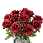 High-quality Silk Orange Rose Artificial Flowers for Wedding Decoration, Big and Realistic.