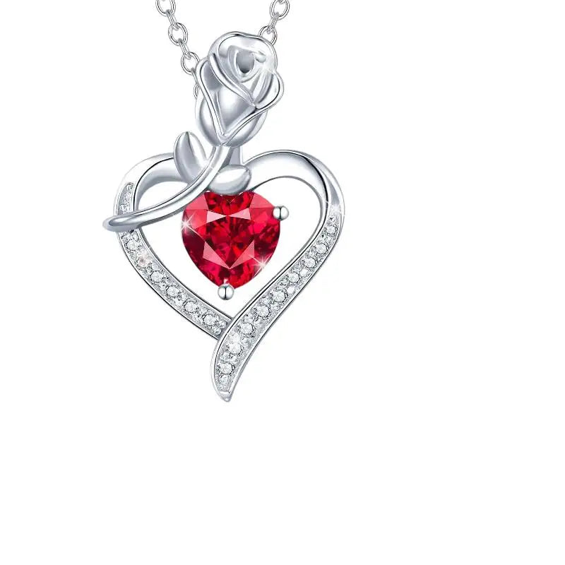 Eternal Rose Gift Box With Heart-Shaped Necklace, Perfect For Women,Mums,Birthdays,Valentine's Day & Christmas, Jewelry Gift Box