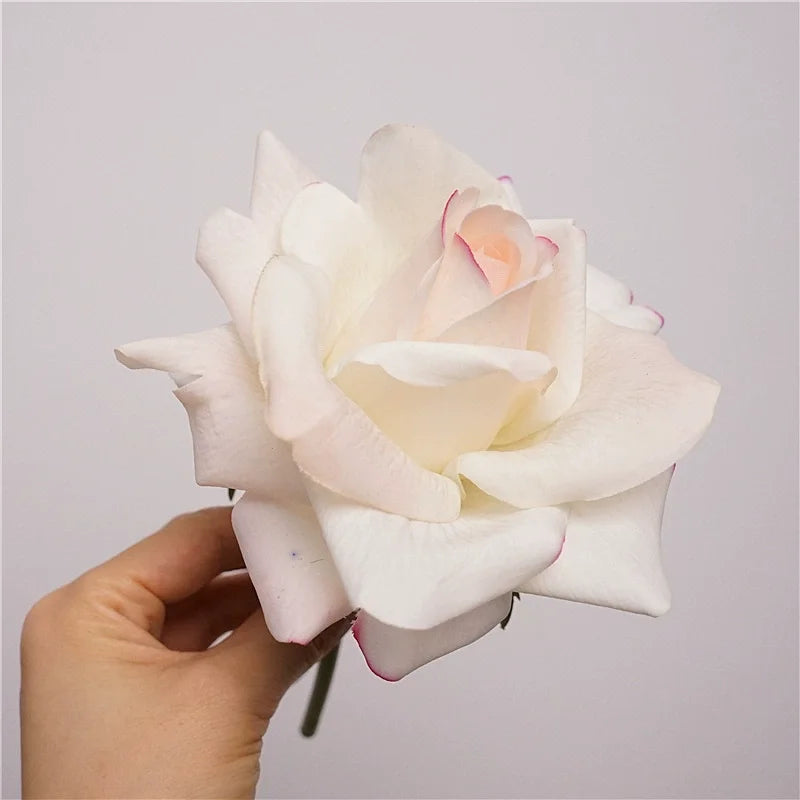 Rosas Real Touch con Humedad — Ramo 10 Tallos Látex, 9 Colores, Novia y Hogar