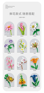 Eternal Block Flower Assembly Bouquet Desktop Decoration Block Flower Children's Puzzle Assembly Toy Bouquet
