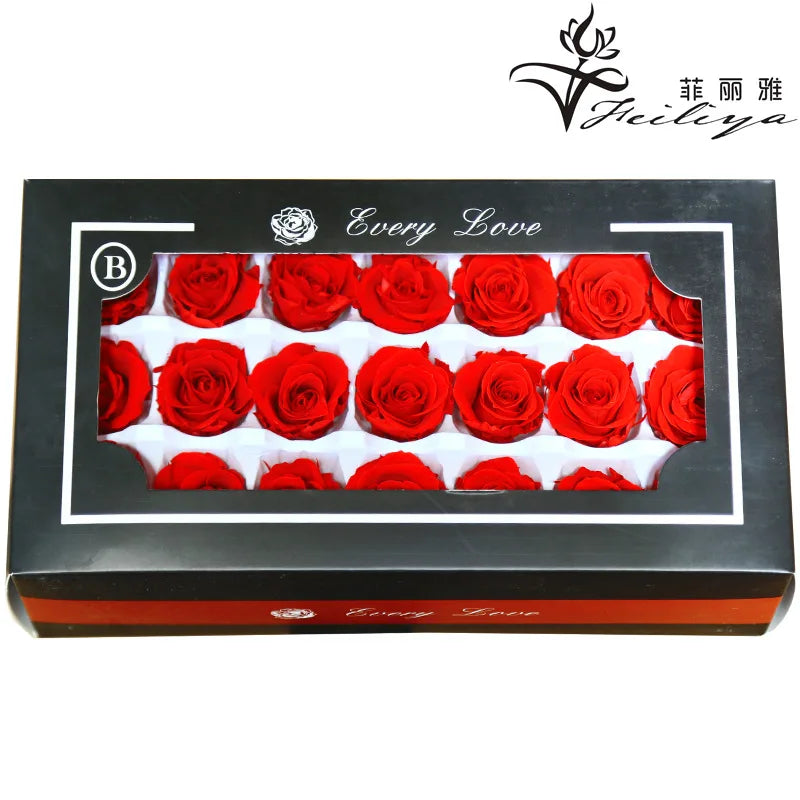 21Pcs/Box B Grade Eternal Moisturizing Roses Flowers Wedding Party Decoration Diy Valentine'S Day Mother'S Day Gift Box Cheap