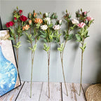 Rosa de Seda Delicada Tallo Individual — 5 Colores, Hogar, Bodas y San Valentín