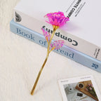 1Pcs Eternal Galaxy Rose Valentine'S Day Flower Foil Plastic Artificial Roses Romantic Mothers Day Gift Wedding Party Home Decor
