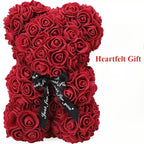 Artificial Flower Eternal Rose Teddy Bear for  Birthday Anniversary Gifts & Decor Miniatures A for my Girlfriend Valentine's Day