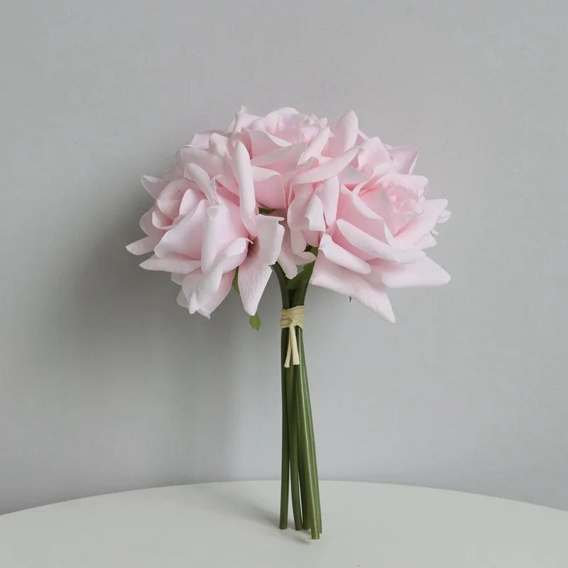 Real Touch Curling Rose Artificial Latex Flowers Moisturizing Wedding Photography Flower Arrangement Home Desktop Decoration