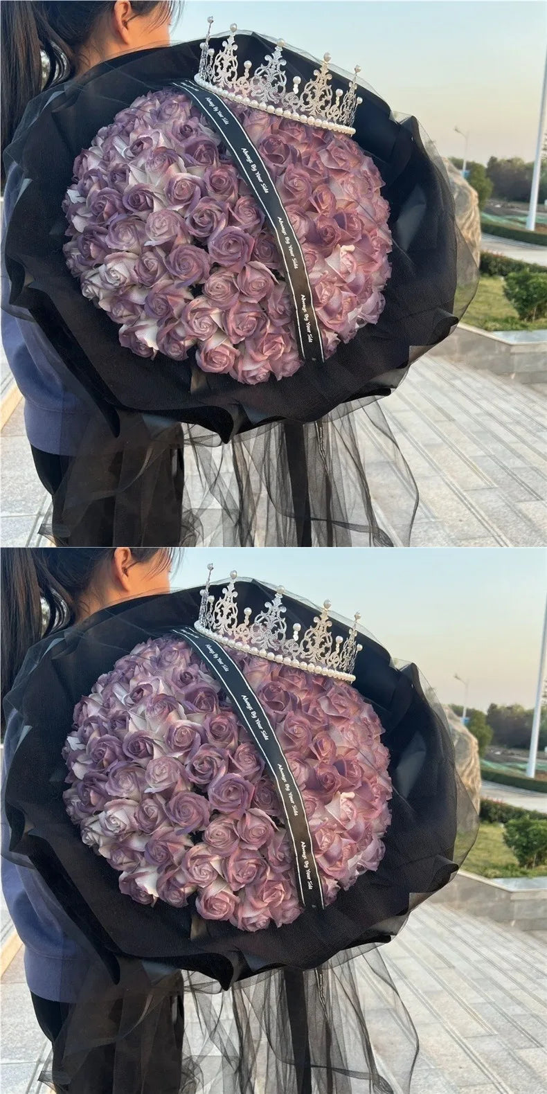 52 Soap Roses “You Are My Half” – Handmade Eternal Bouquet for Girlfriend Boyfriend | Valentine Mother’s Day Gift