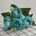 Rosas de Seda Flor Grande — Ramo Lujoso, 34 Colores, Disponible al Mayor