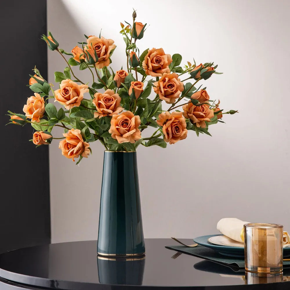 Rosa de Seda Delicada Tallo Individual — 5 Colores, Hogar, Bodas y San Valentín