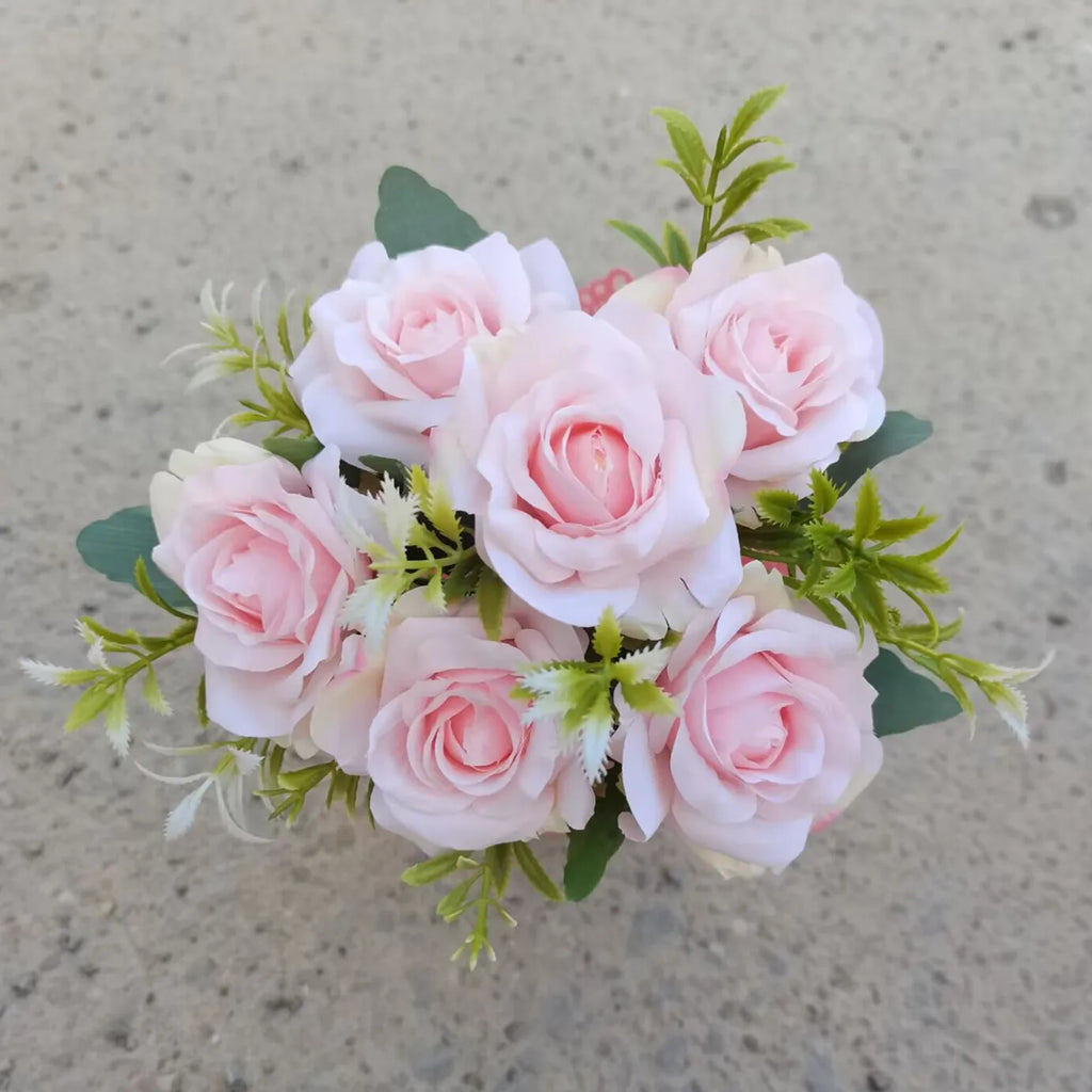 YO CHO Artificial Silk Rose Flower  6 Heads  Home Decoration  Wedding Party Aritificial Rose Flower