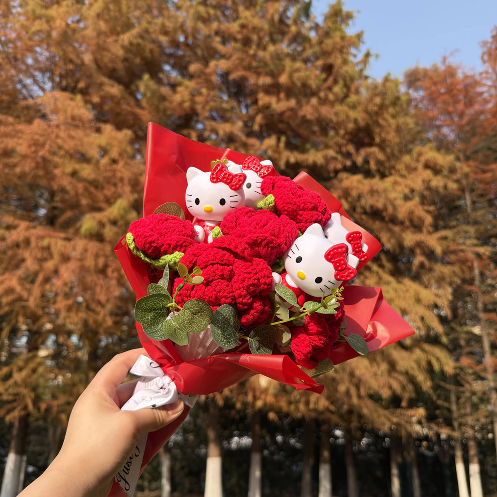 Sanrio artificial rose bouquets and Hello Kitty preserved rose bouquets are perfect for home and wedding decorations