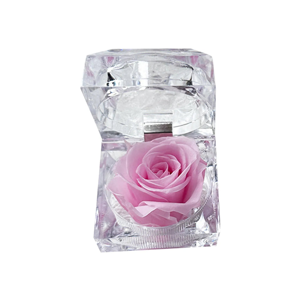 Eternal Preserved Rose Real Flower Valentine'S Birthday Anniversary Mother'S Day Acrylic Gift Box New Artificial Decorations