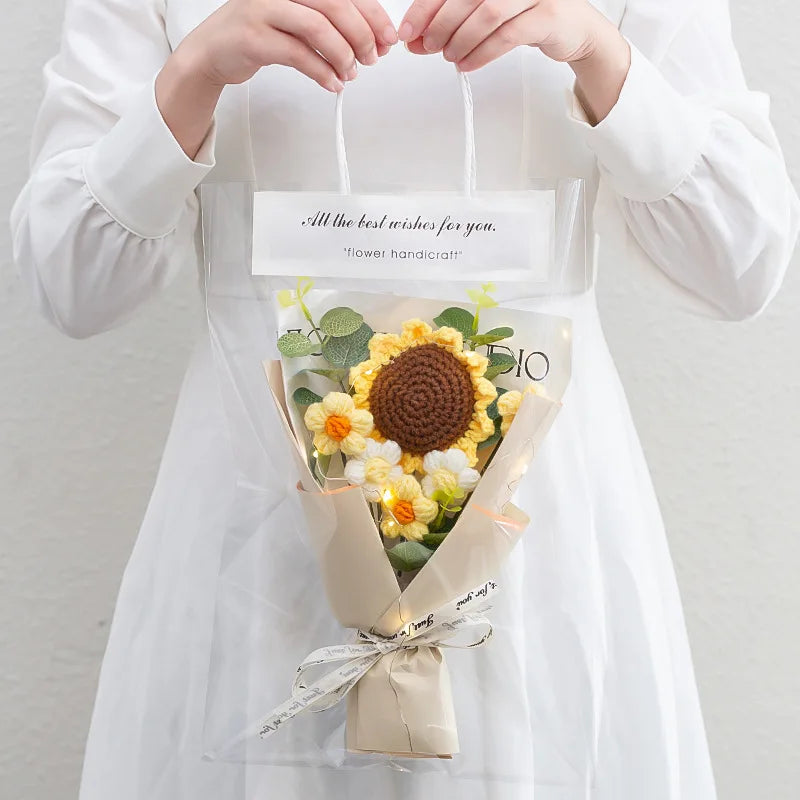 Ramo de Rosa y Girasol — 9 Colores, Regalo San Valentín y Día de las Madres