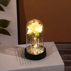 Eternal Rose Single Bouquet with Lamp Soap Valentine's Day Gift Led Lamp Tabletop Decoration