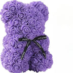 Artificial Flower Eternal Rose Teddy Bear for  Birthday Anniversary Gifts & Decor Miniatures A for my Girlfriend Valentine's Day