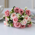 Ramo Nupcial de Rosa de Seda — Arco y Decoración DIY, 5 Colores, Boda