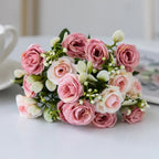 Ramo Nupcial de Rosa de Seda — Arco y Decoración DIY, 5 Colores, Boda