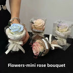 Mini Pocket Eternal Rose Bouquet Gift for Valentine's Day Artificial Roses Flowers for Birthdays, Wedding Party Favors for Girl