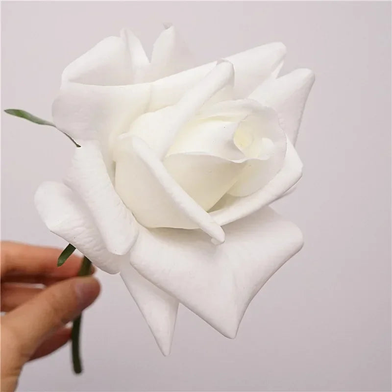 Rosas Real Touch con Humedad — Ramo 10 Tallos Látex, 9 Colores, Novia y Hogar