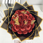 Ramo de Rosas Brillantes con Purpurina — Set 12 o 24 Rosas, San Valentín y Aniversario