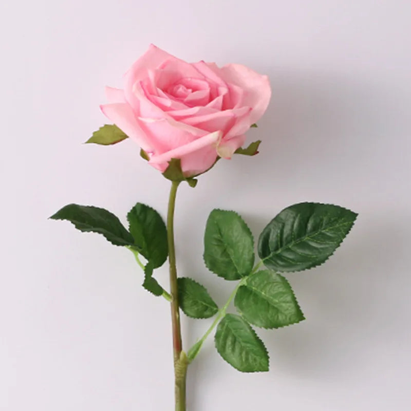 Real Touch Artificial Rose Flowers Home Decor White Pink Fake Latex Roses Flower Wedding Party Decoration Valentine's Gift