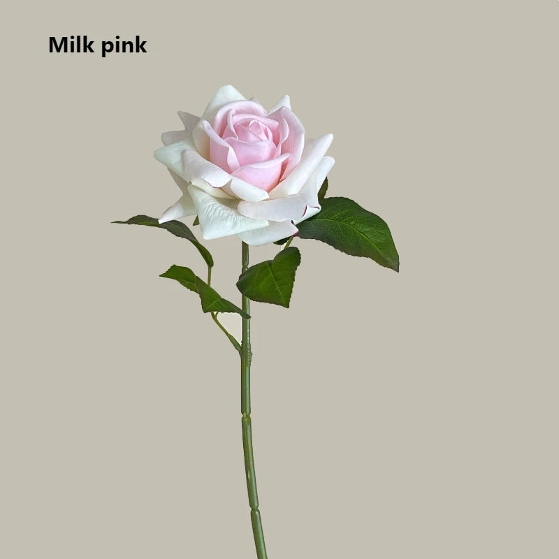 Simulation Moisturizing Rose Artificial Flowers Real Touch Rose Decor Wedding Bouquet Wedding Party Home Decorative Flowers