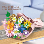 Eternal Block Flower Assembly Bouquet Desktop Decoration Block Flower Children's Puzzle Assembly Toy Bouquet