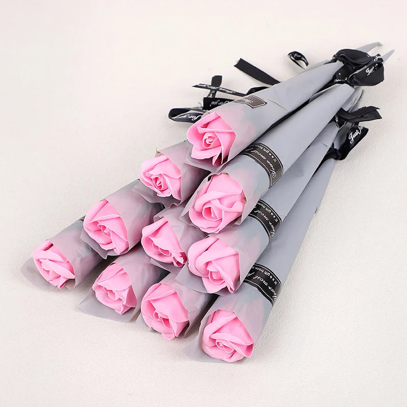 5-20pcs Soap Rose Artificial Flower Valentines Day Gift Wedding DIY Flower Bouquet Birthday Party Gift for guests Eternal Rose