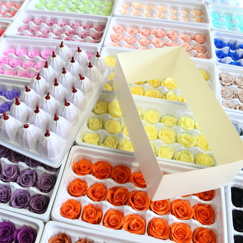 21Pcs/Box B Grade Eternal Moisturizing Roses Flowers Wedding Party Decoration Diy Valentine'S Day Mother'S Day Gift Box Cheap