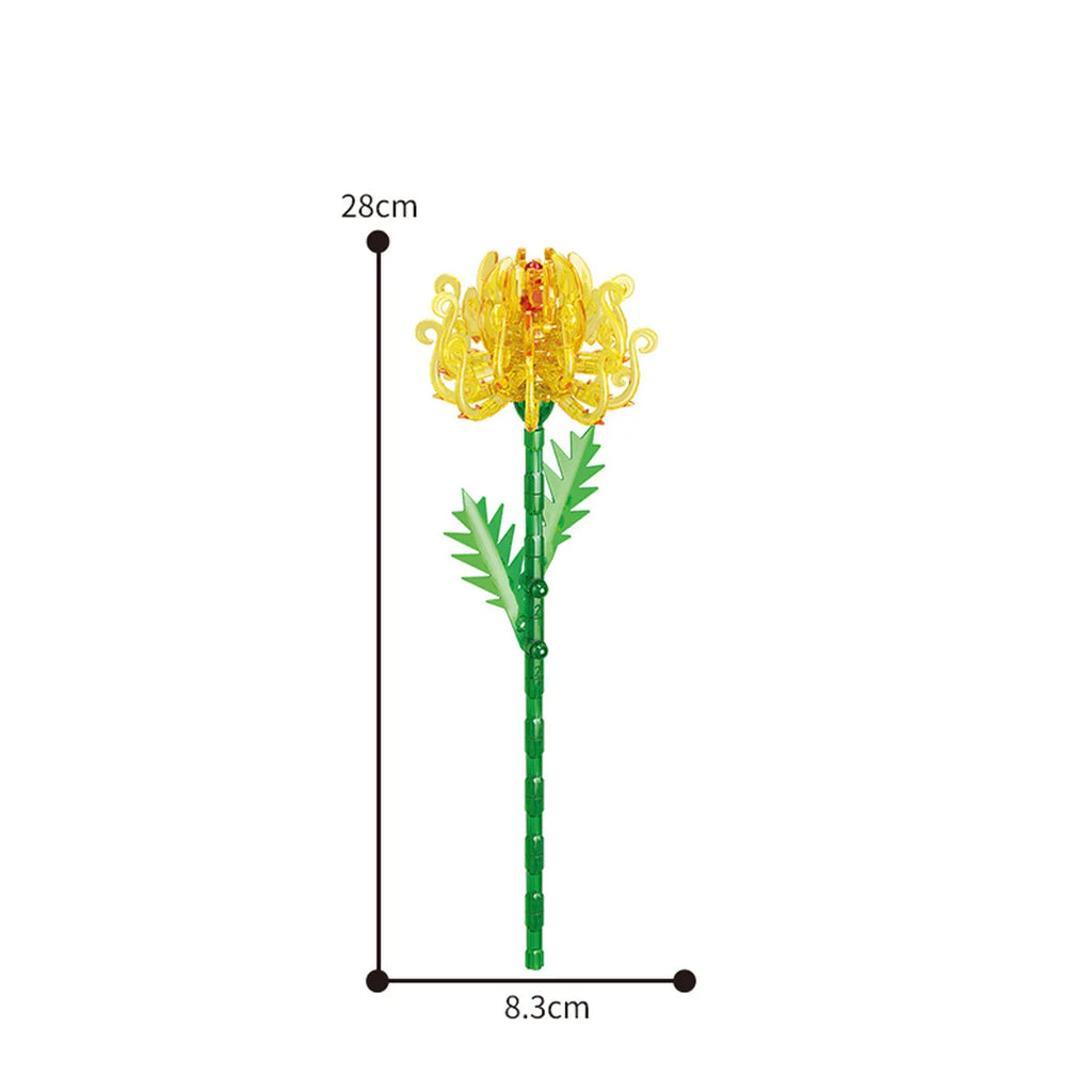 Eternal Block Flower Assembly Bouquet Desktop Decoration Block Flower Children's Puzzle Assembly Toy Bouquet
