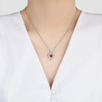 Eternal Flower Pendants Copper Ladies High End Love Rose Necklace Charm Jewelry Valentine's Day Gift