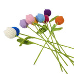 Hand Woven Roses Tulip Simulation Flower Preparation Handmade Flower Diy Wool Knitting Homemade Crochet Bouquet Finished Product