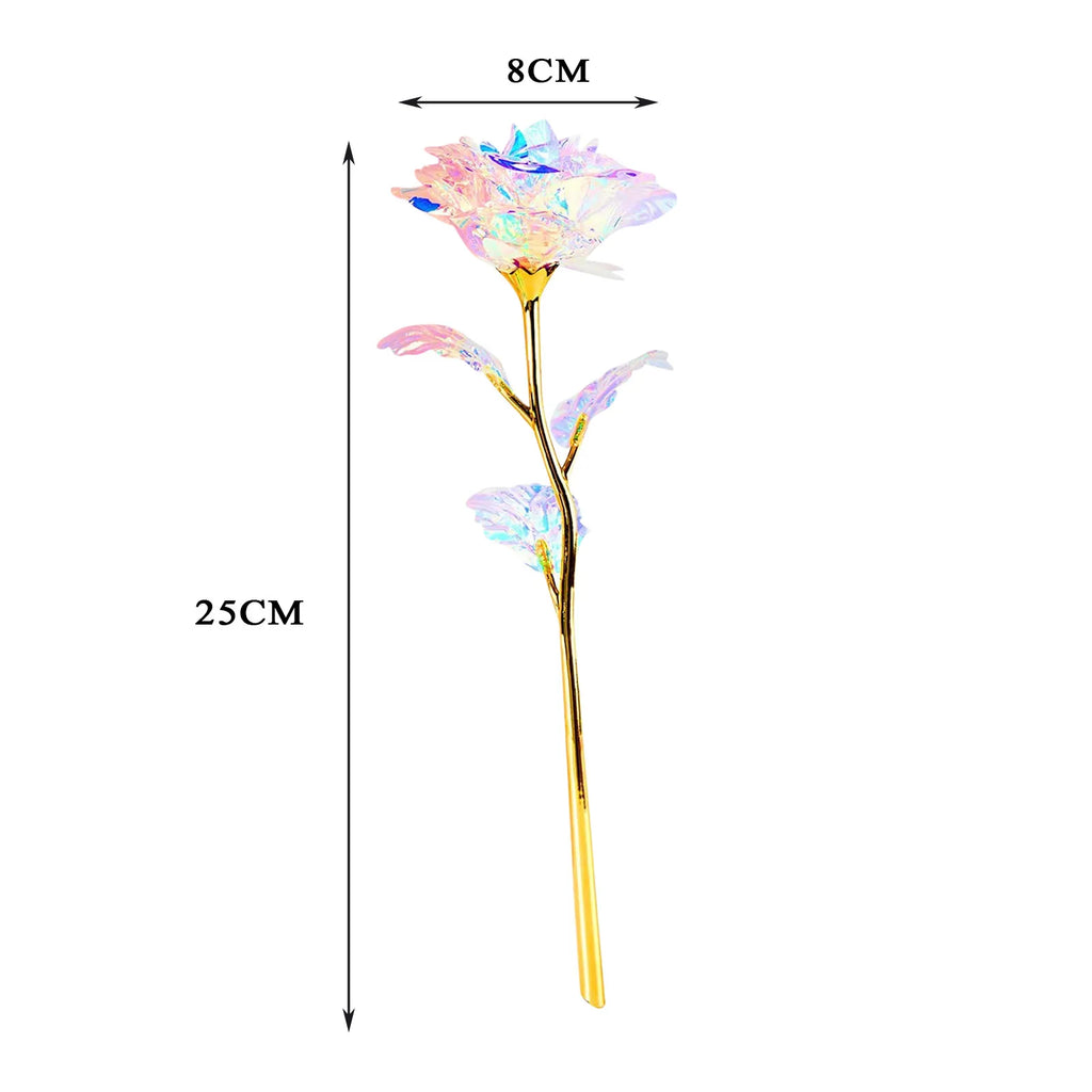 5-50pcs Eternal Rose Colorful Galaxy Artificial Flowers 24k Gold Foil Artificial Rose For Girlfriend Valentine'S Day Gifts