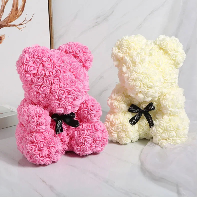 2025 New Artificial Flower Eternal Rose Teddy Bear for Mom Mother's Day Birthday Valentine's Day Anniversary Gifts & Decorations