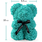 Artificial Flower Eternal Rose Teddy Bear for  Birthday Anniversary Gifts & Decor Miniatures A for my Girlfriend Valentine's Day