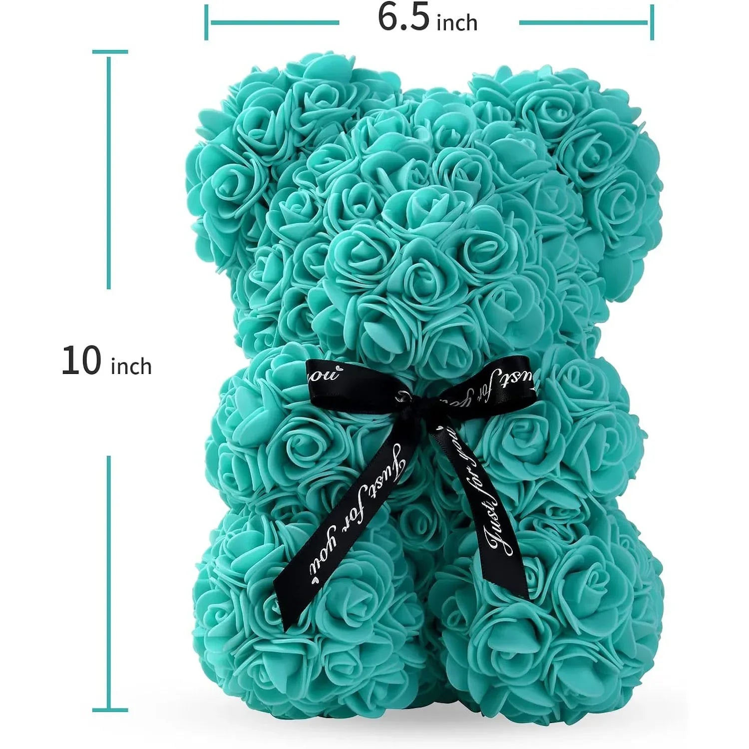Artificial Flower Eternal Rose Teddy Bear for  Birthday Anniversary Gifts & Decor Miniatures A for my Girlfriend Valentine's Day