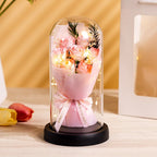 Rose Eternal Life Flower Starry Sky Glass Cover Living Room Decor Gift for Girlfriend Birthday Gift Valentine's Day Mother's Day
